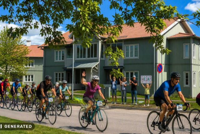AI-genererad bild på ett motionslopp, cykel. 